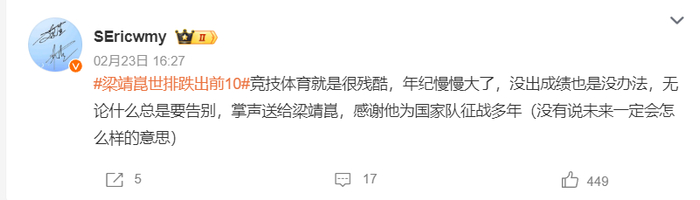 球探比分网首页-梁靖崑世排已跌至第13！遭腰突困扰已达一年 重庆站破首轮魔咒？|大满贯|WTT|新加坡|王楚钦|冠军赛_新浪体育_新浪新闻